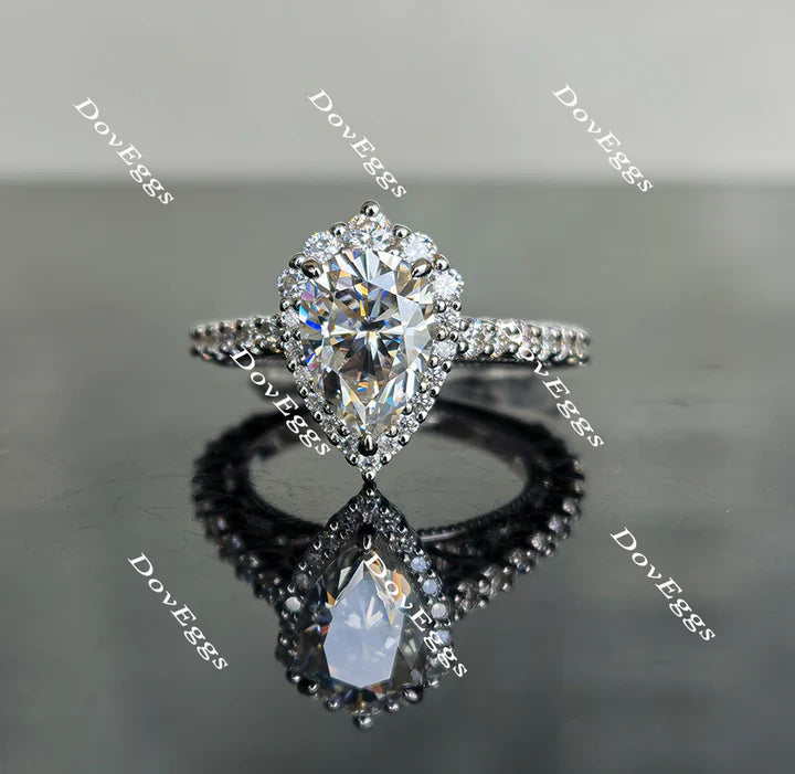 DovEggs flower shape halo engagement ring semi-mount only(Exclusively to DovEggs Stones)