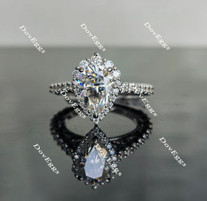 DovEggs flower shape halo engagement ring semi-mount only(Exclusively to DovEggs Stones)