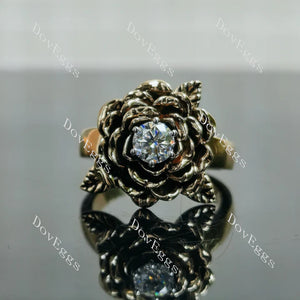 DovEggs floral pave engagement ring only semi-mount only(Exclusively to DovEggs Stones)