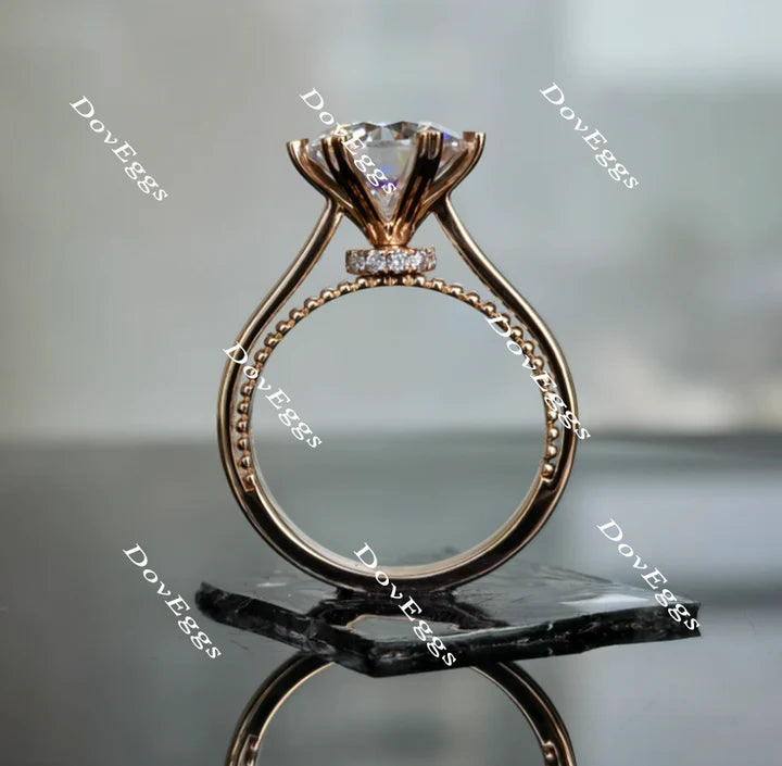 DovEggs pave engagement ring semi-mount only(Exclusively to DovEggs Stones)