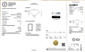 Doveggs 3.02ct Emerald D color VS1 Clarity Excellent cut lab diamond stone(certified)