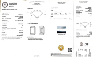 Doveggs 3.05ct Emerald G color VS1 Clarity Excellent cut lab diamond stone(certified)