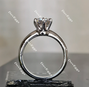 Doveggs classic 6 prongs solitaire style engagement ring semi-mount only(Exclusively to DovEggs Stones)