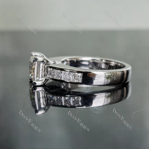 Doveggs channel set engagement ring only semi-mount only(Exclusively to DovEggs Stones)