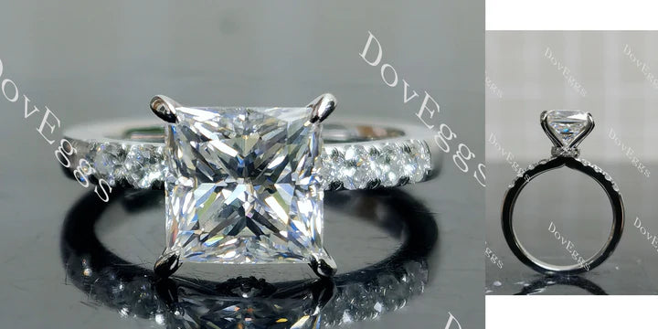 Doveggs pave engagement ring only semi-mount only(Exclusively to DovEggs Stones)