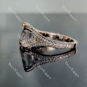 Faythe’s Promise Elizabeth split shank pave engagement ring only semi-mount only(Exclusively to DovEggs Stones)