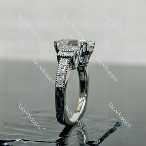 DovEggs pave side stones engagement ring only semi-mount only(Exclusively to DovEggs Stones)