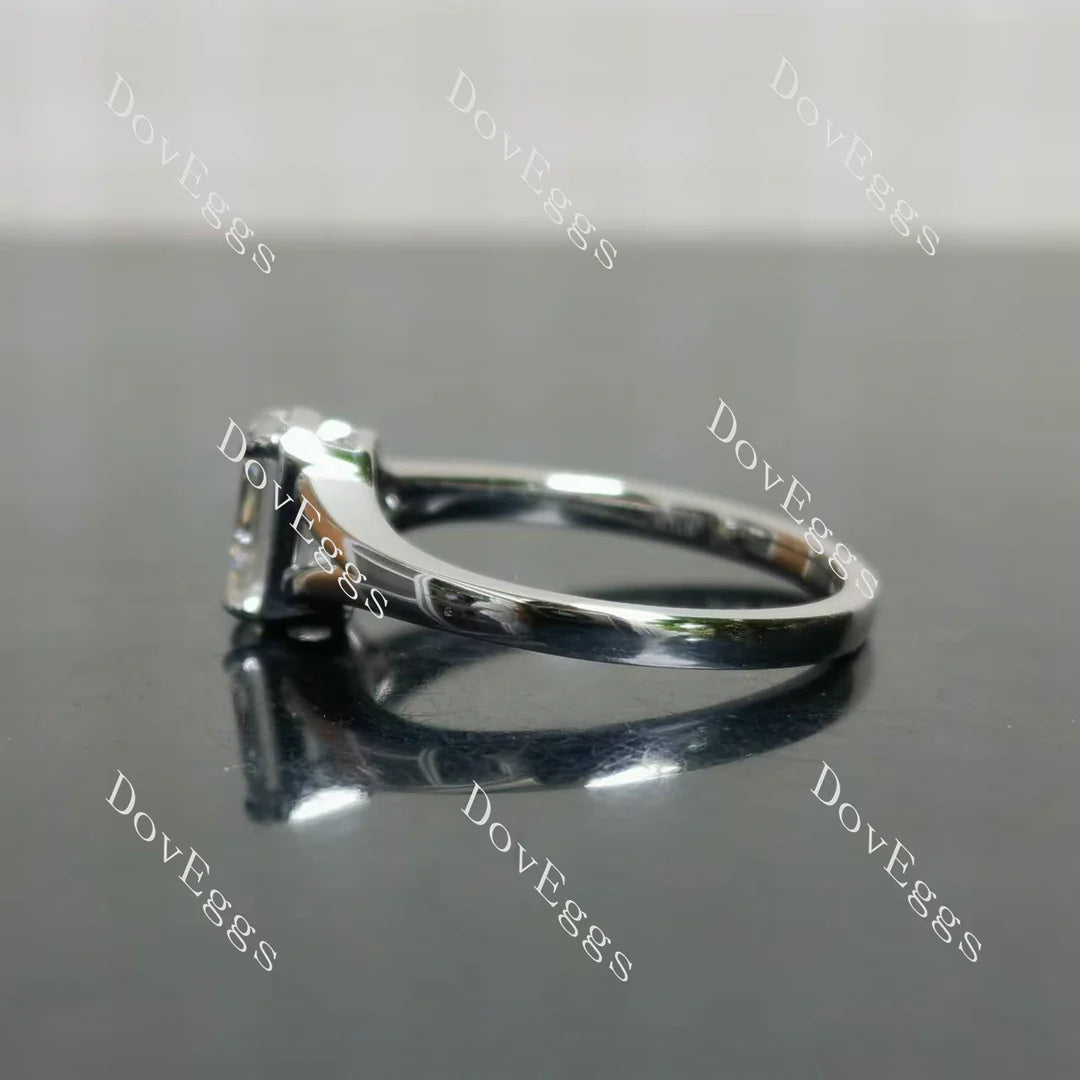 Doveggs solitaire split shanks engagement ring only semi-mount only(Exclusively to DovEggs Stones)