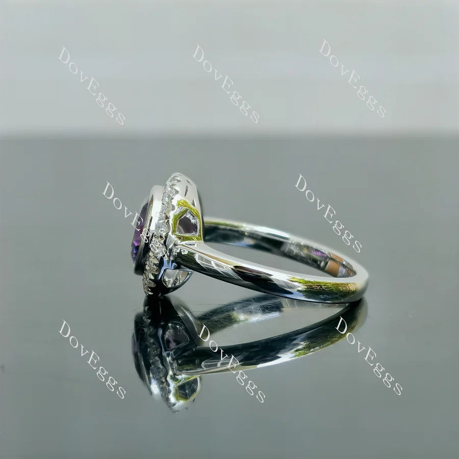 The SANDS Oval halo engagement ring semi-mount only(Exclusively to DovEggs Stones)