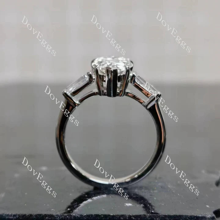 The Maddox three stones engagement ring semi-mount only(Exclusively to DovEggs Stones)