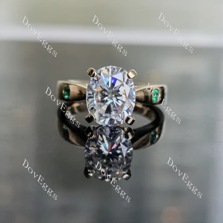 Doveggs art deco engagement ring only semi-mount only(Exclusively to DovEggs Stones)