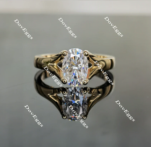 Doveggs solitaire split shank engagement ring semi-mount only(Exclusively to DovEggs Stones)