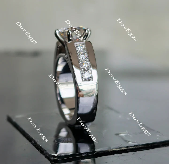 Doveggs channel set engagement ring only semi-mount only(Exclusively to DovEggs Stones)