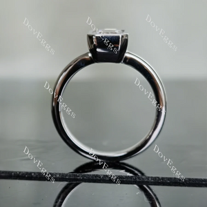 Doveggs bezel solitaire engagement ring only semi-mount only(Exclusively to DovEggs Stones)