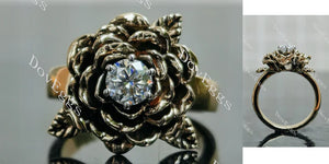 DovEggs floral pave engagement ring only semi-mount only(Exclusively to DovEggs Stones)