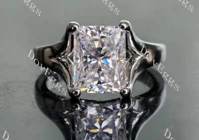 Doveggs solitaire split shank engagement ring semi-mount only(Exclusively to DovEggs Stones)