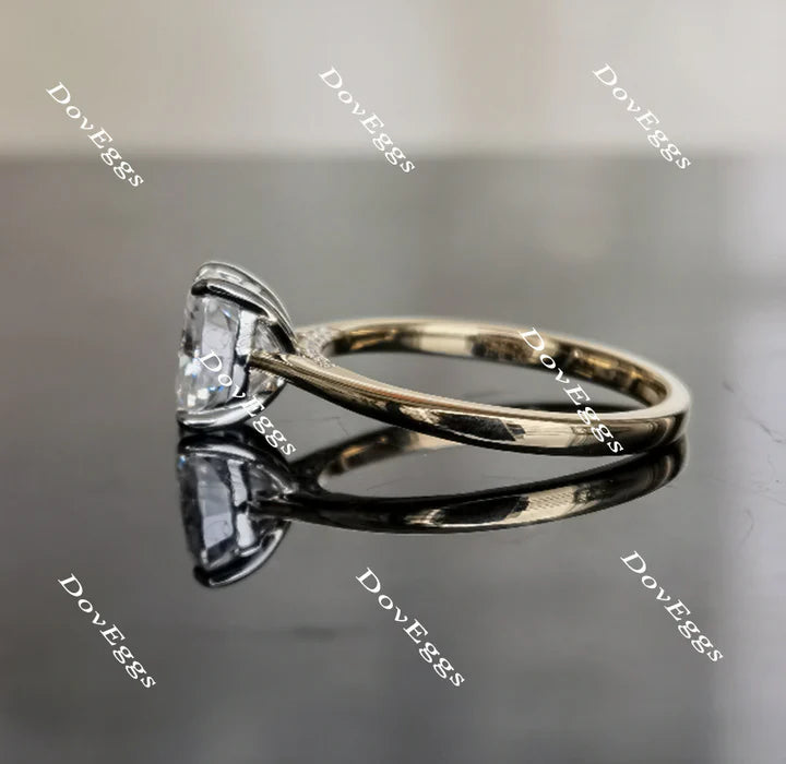 DovEggs pave engagement ring only semi-mount only(Exclusively to DovEggs Stones)