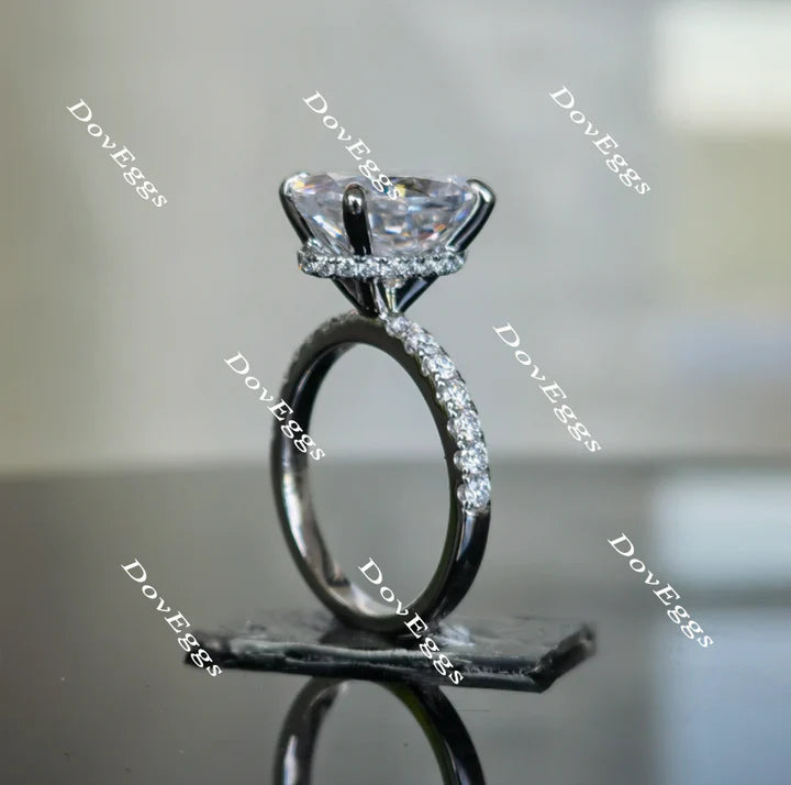 Illumination pave engagement ring semi-mount only(Exclusively to DovEggs Stones)