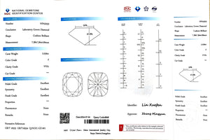 Doveggs 2.039ct cushion F color VVS1 Clarity Excellent cut lab diamond stone(certified)