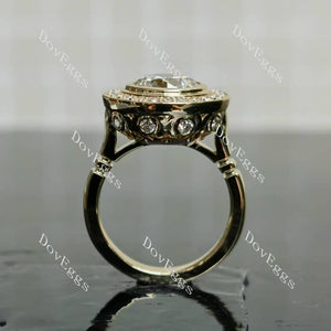 (size 5) Doveggs 10k yellow gold 2.263ct round G color SI1 Clarity Excellent cut lab diamond stone