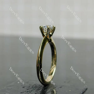 (size 5.25) Doveggs 10k yellow gold 0.506ct round lab grown diamond ring