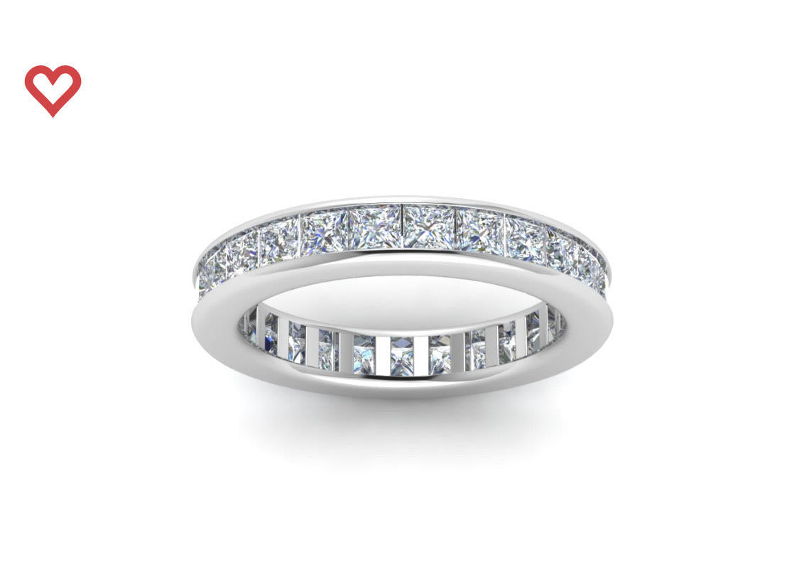 Customization wedding band for 25061+24960 ring