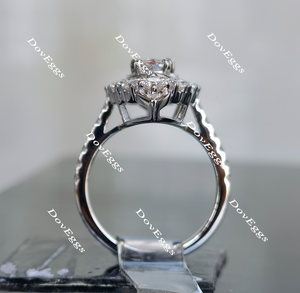 Doveggs side stone moissanite engagement ring