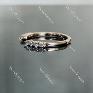 Doveggs round pave moissanite/lab grown diamond wedding band-1.7mm band width