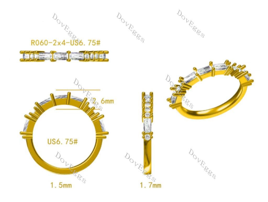 MORSE CODE I LOVE YOU moissanite/lab grown diamond wedding band-1.7mm band width