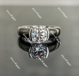 solitaire moissanite engagement ring