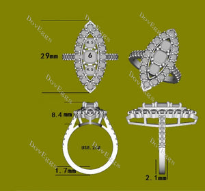 Doveggs side stone moissanite engagement ring