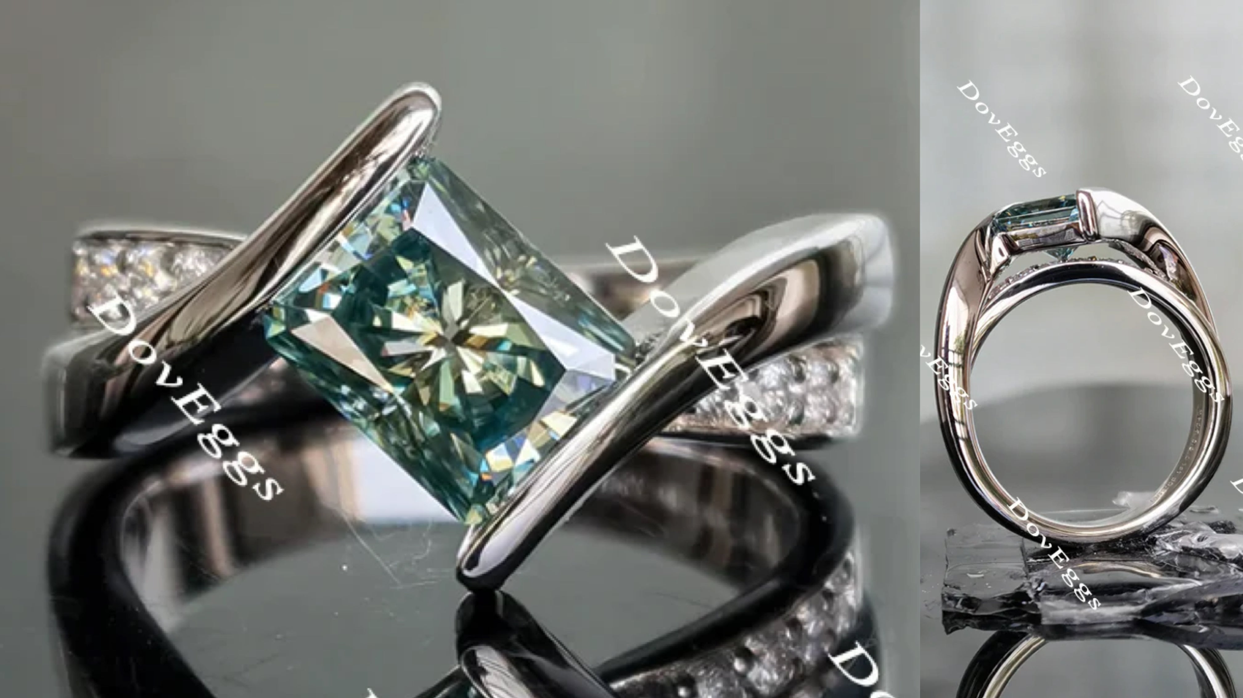 men moissanite ringscushion moissanite rings – DovEggs-Seattle