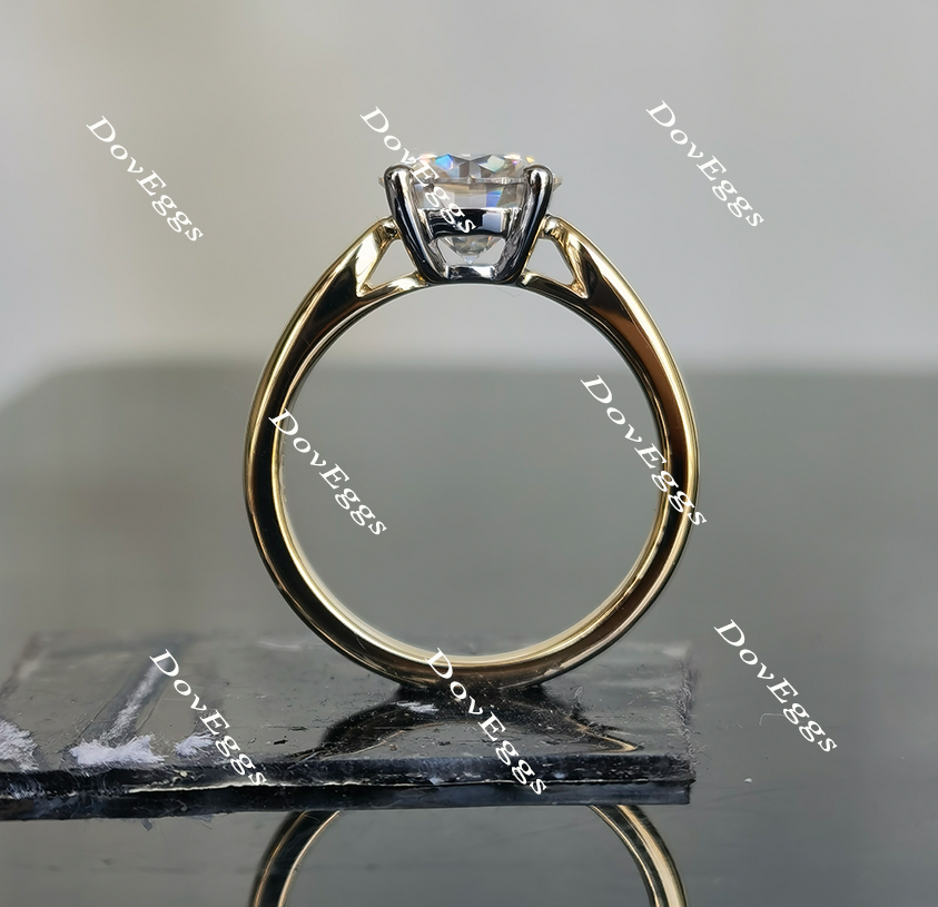 Doveggs solitaire round moissanite engagement ring