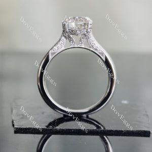 Doveggs solitaire moissanite engagement ring