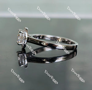 Doveggs cathedral halo oval moissanite engagement ring