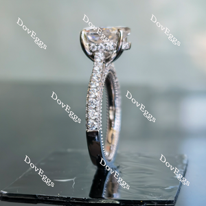 Doveggs half eternity paved moissanite engagement ring