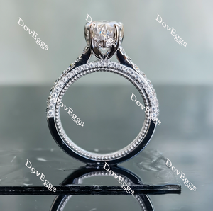 Doveggs half eternity paved moissanite engagement ring