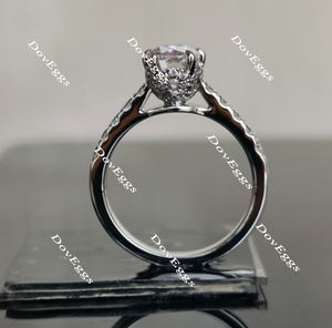 Doveggs half eternity paved moissanite engagement ring